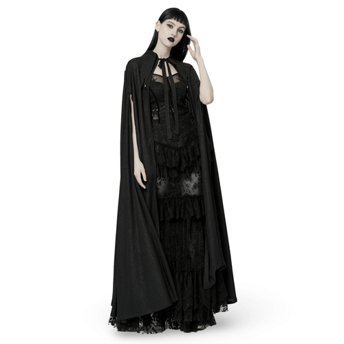 Chiffon-bedruckter Gothic-Reversumhang mit Kristallanhänger
