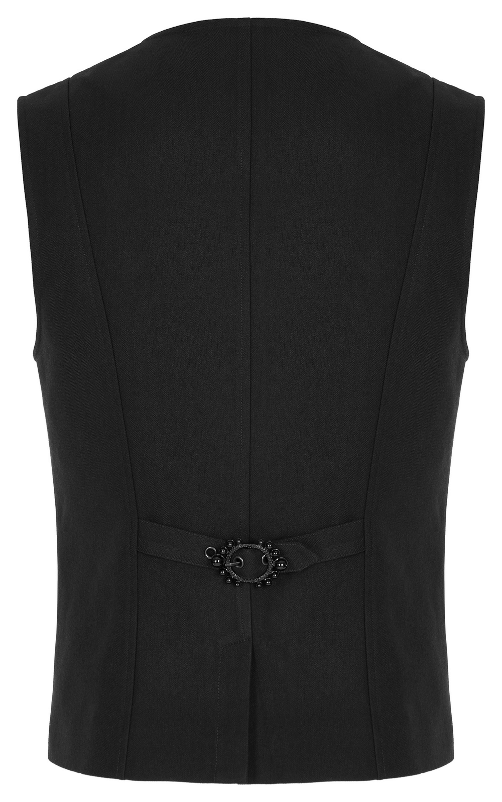 Classic Gothic Lace Trimmed V-Neck Vest - HARD'N'HEAVY