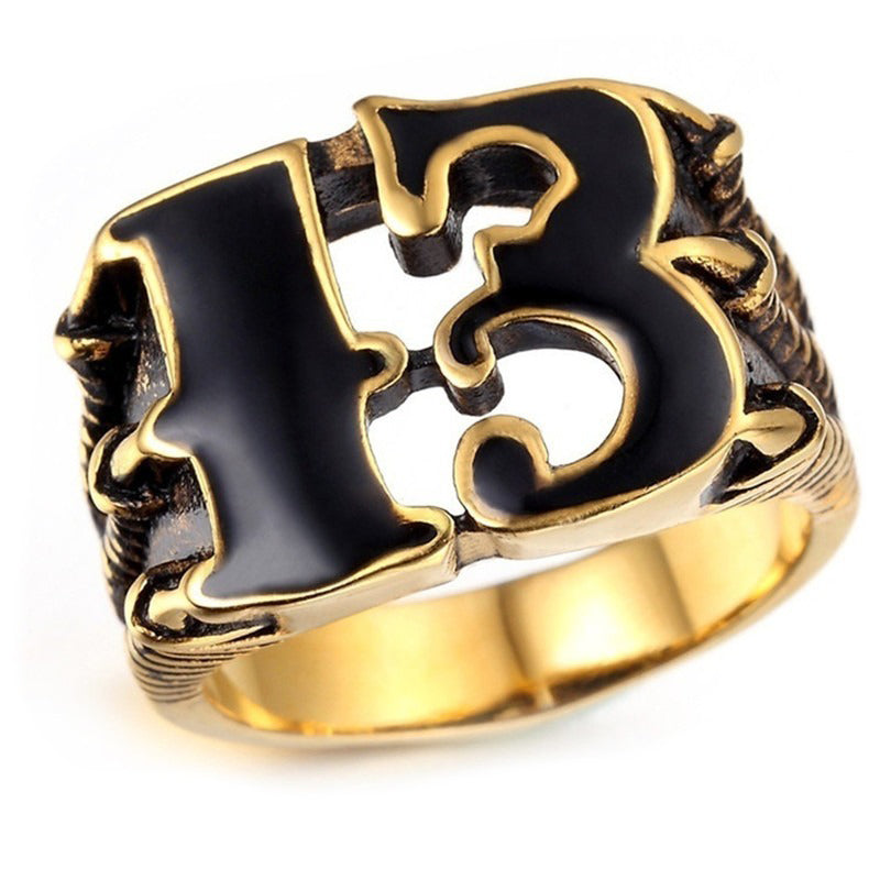 Classic Retro Lucky Number 13 Ring / Fashion Memorial Jewelry For Men & Women / Friend's Gift - HARD'N'HEAVY