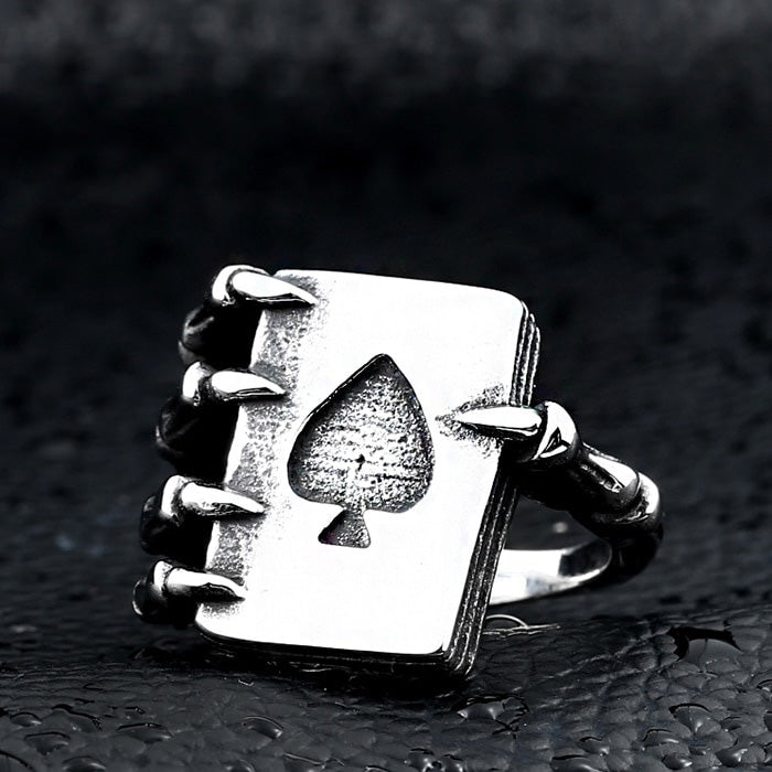 Claw Spade Stainless Steel Ring / Titanium Steel Fashion Jewelry in Rock Style - HARD'N'HEAVY