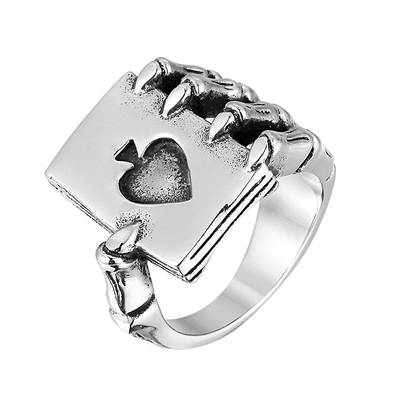 Claw Spade Stainless Steel Ring / Titanium Steel Fashion Jewelry in Rock Style - HARD'N'HEAVY