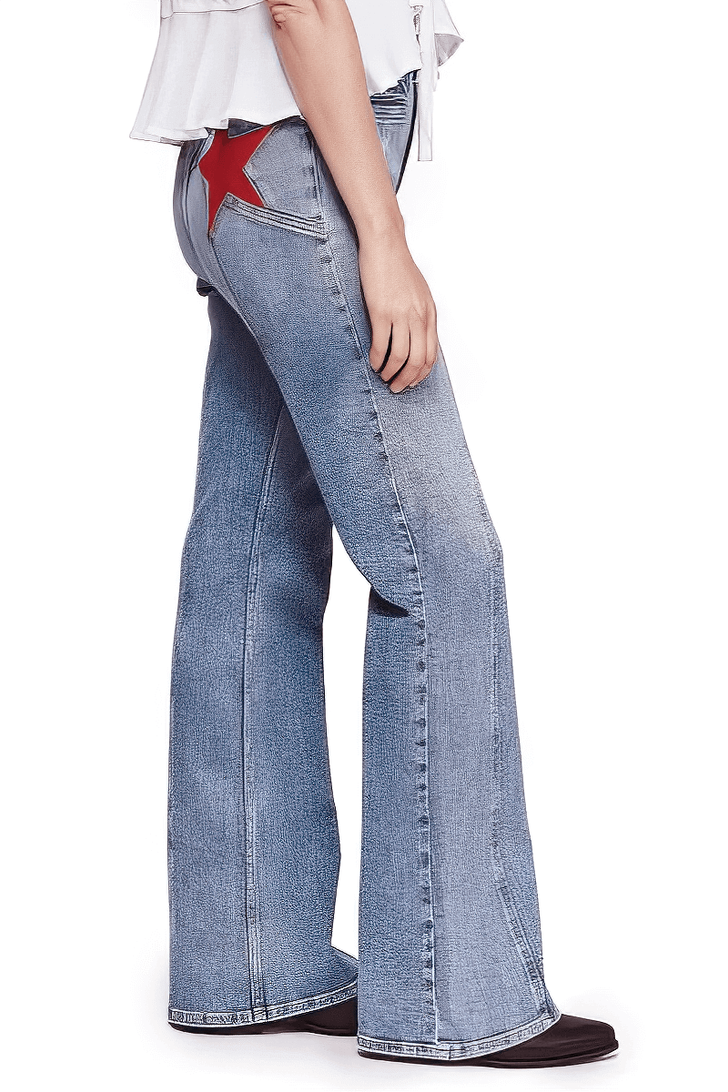 CLEARANCE of Vintage Women's Rock Style Jeans / Sexy Female Pants With Stars - EU