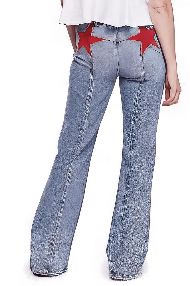 CLEARANCE of Vintage Women's Rock Style Jeans / Sexy Female Pants With Stars - EU