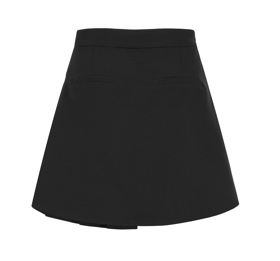 Contemporary Pleated Mini Skirt with Zip Detail