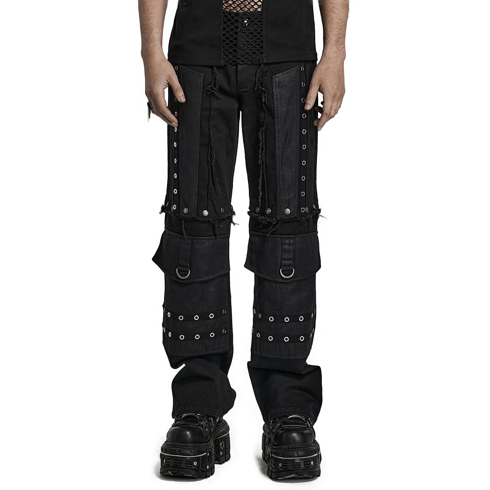 Convertible Punk Pants with Snap-Off Leg Sleeves - HARD'N'HEAVY
