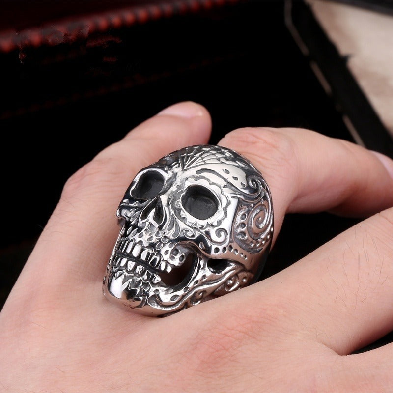 Cool 316L Stainless Steel Skull Ring Vintage Punk Biker Jewelry / Gothic rings - HARD'N'HEAVY