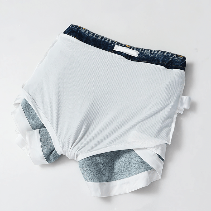 Cool Women's Denim Mini Shorts / Fashion High Waist Ruffle Shorts - HARD'N'HEAVY