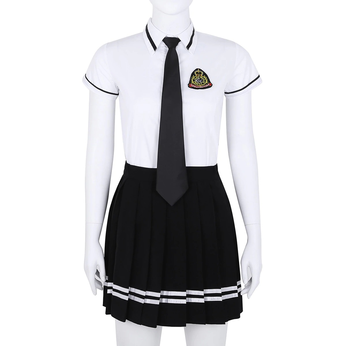 Costume Cosplay for Women / Uniform School Girl with Short Sleeve / Polyester Miniskirt - HARD'N'HEAVY