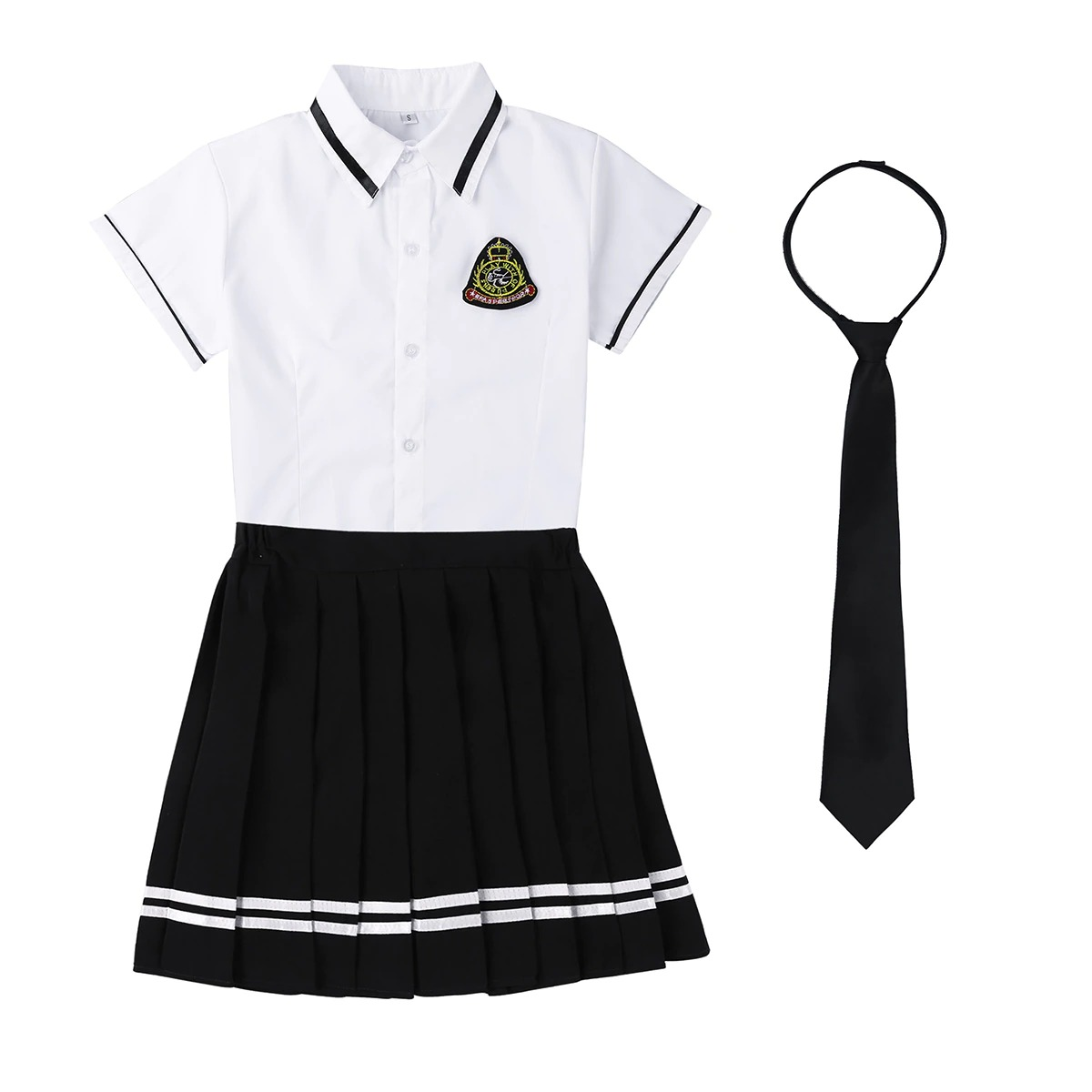 Costume Cosplay for Women / Uniform School Girl with Short Sleeve / Polyester Miniskirt - HARD'N'HEAVY