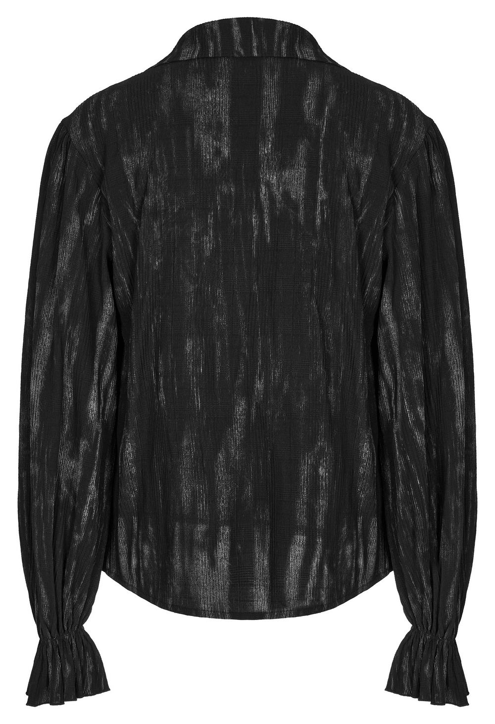 Crushed Gothic Tie-Dyed Jacquard Lace-Up Shirt - HARD'N'HEAVY