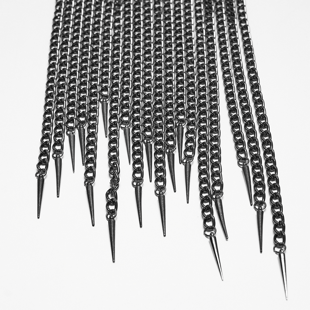 Cyberpunk-Kettengeschirr und Quasten-Körperschmuck