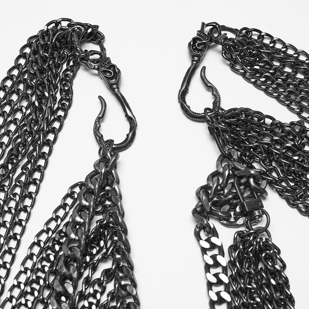 Cyberpunk-Kettengeschirr und Quasten-Körperschmuck