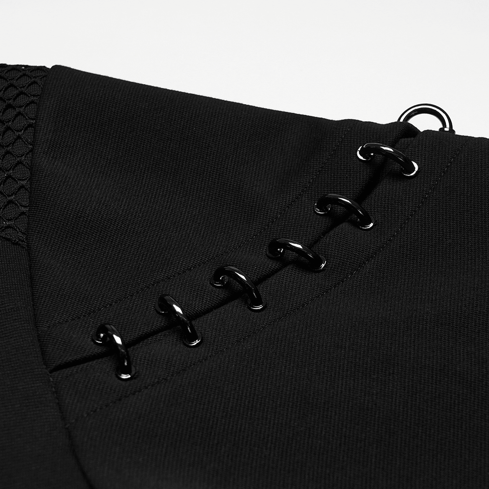 Cyberpunk Hoodie with Dual Hood and Metal Details