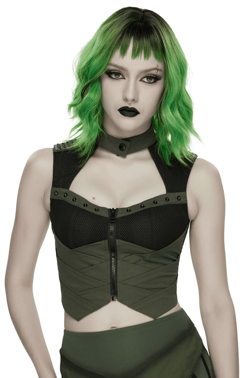 Cyberpunk Tactical Top with Mechanical Back Plate