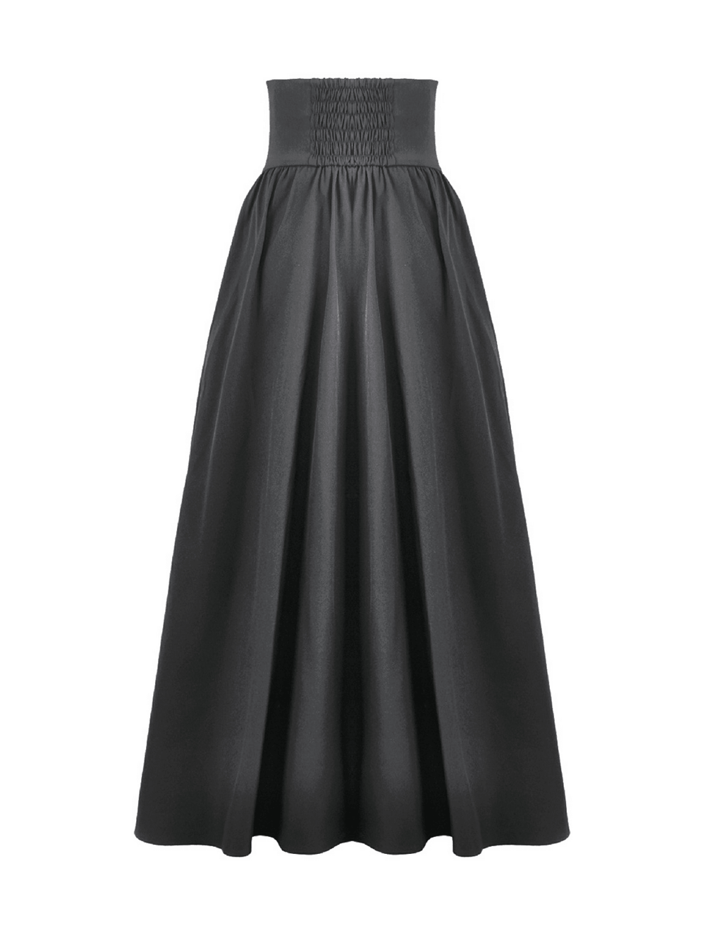 Dark Gothic High Waist Maxi Skirt with Lace Accent