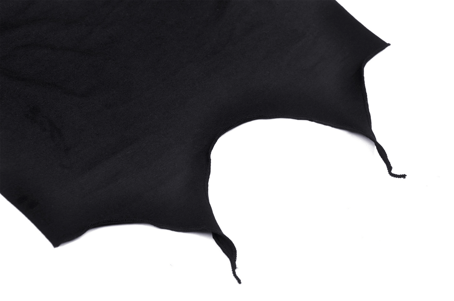 Close-up of a dark gothic halter top with multi-rope ties, perfect for punk style and edgy fashion.