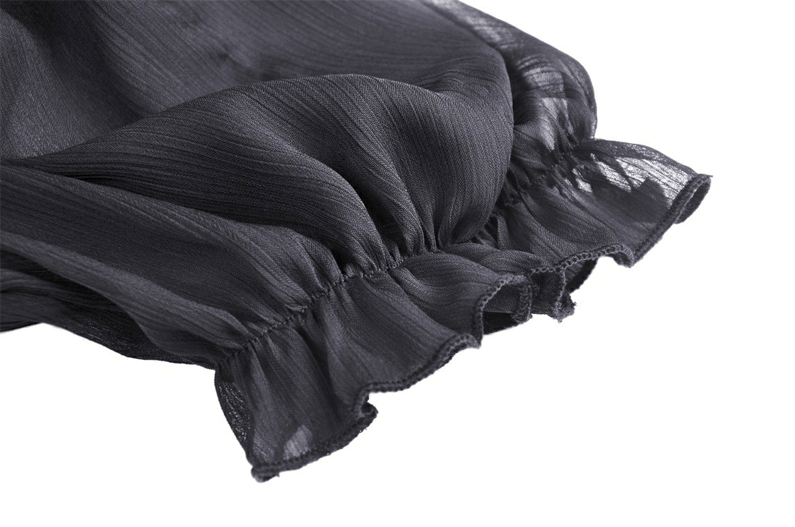 Dark Punk Metal Zip Crop Top with Lace-Up Detailing