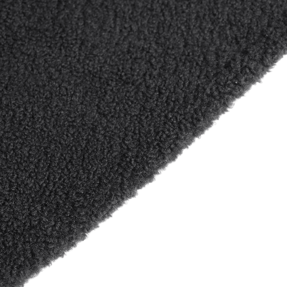 Dark Punk Overcoat with Spiked Shoulders and Pointed Hem black shaggy textured fabric close-up