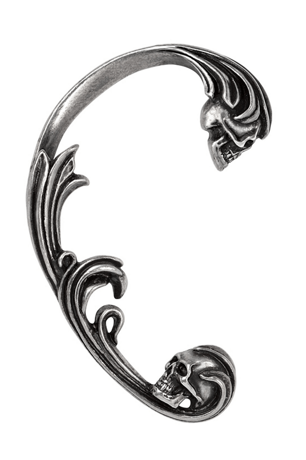Dece's de Rocaille Skull Ear Wrap showcasing intricate skull design for gothic and punk fashion enthusiasts.