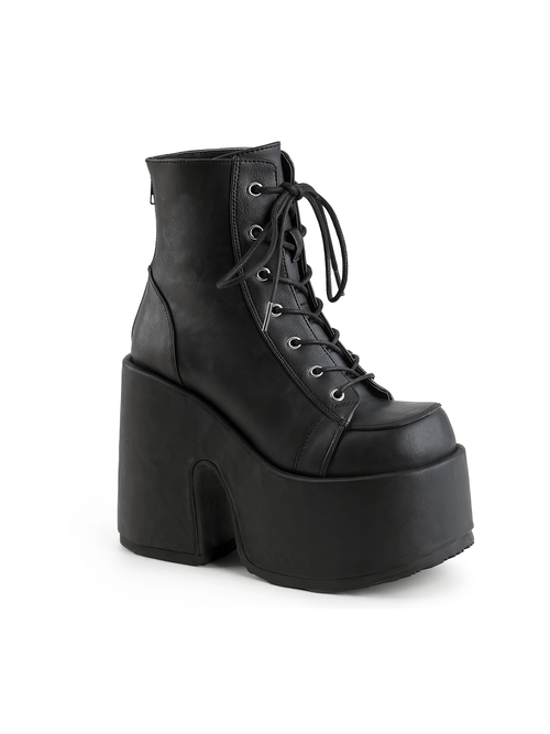 DEMONIA Schwarze Schnürstiefeletten mit klobigem Absatz