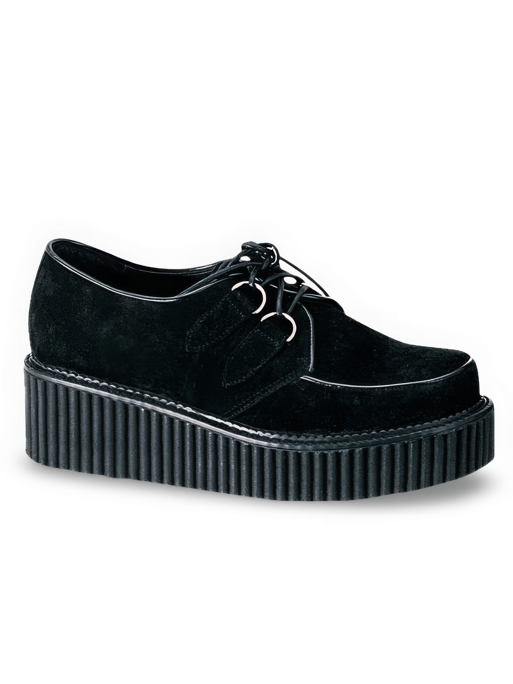 DEMONIA Classic Goth Suede Creepers with Lace-Up