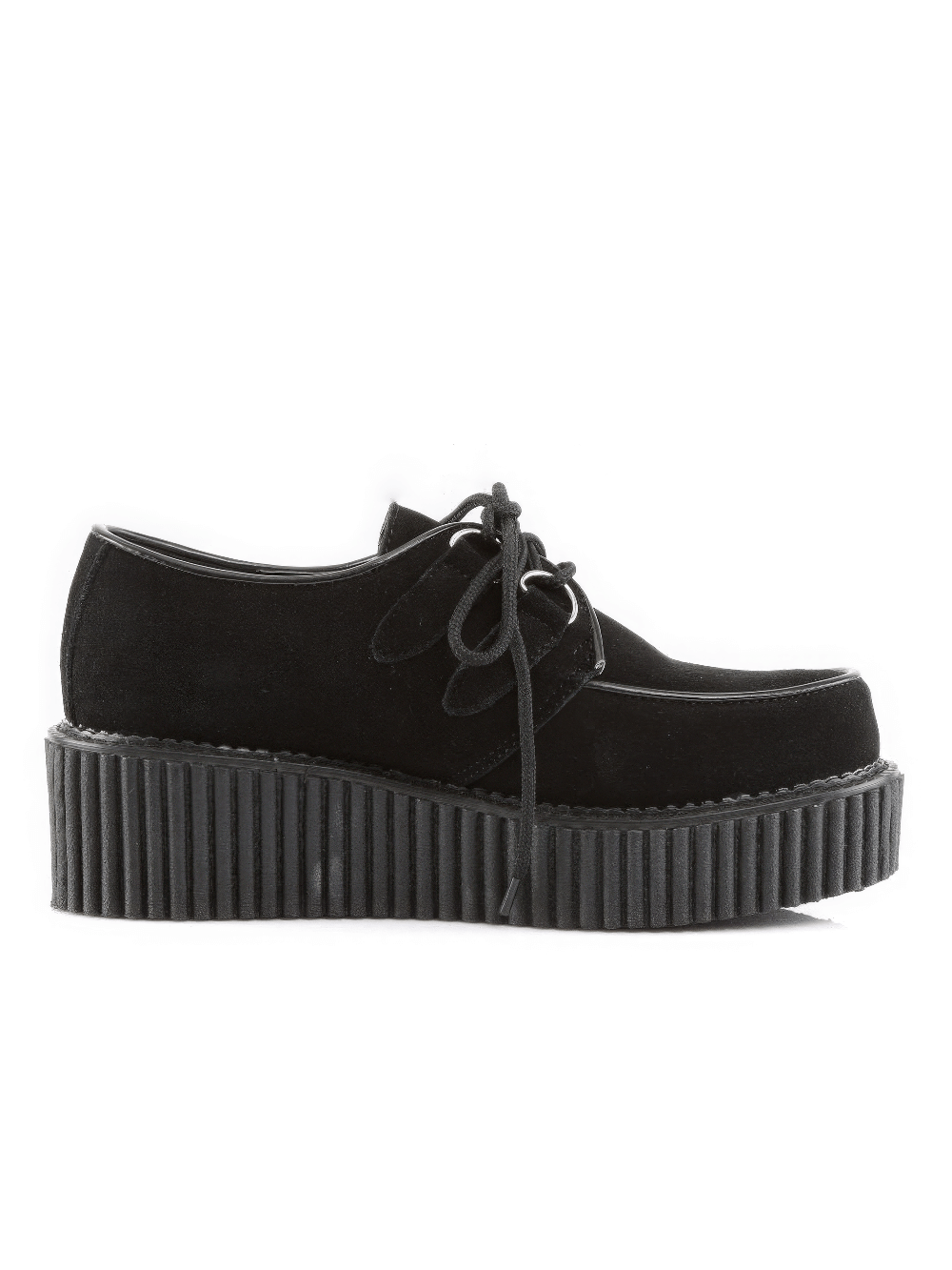 DEMONIA Classic Goth Suede Creepers with Lace-Up