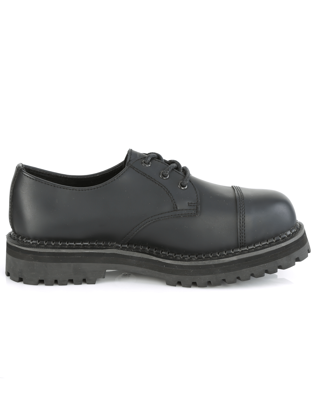 DEMONIA Classic Vegan Leather Steel Toe Derby Shoes