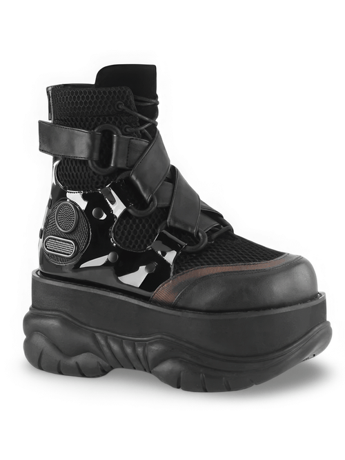 DEMONIA Botines Cyberpunk con tiras cruzadas