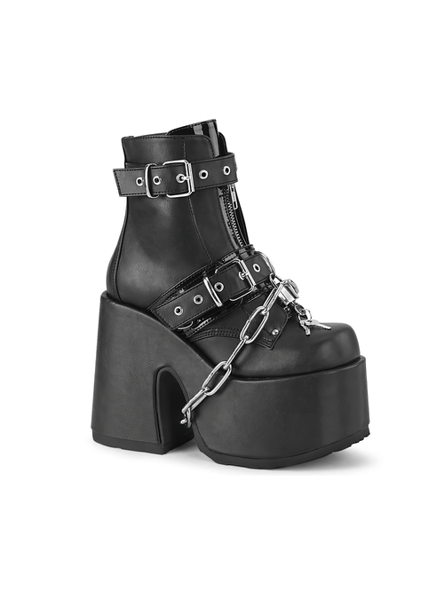 DEMONIA Metallic Chain Damen-Stiefeletten für mutige Styles