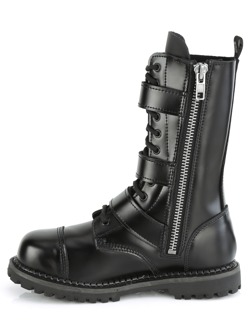 DEMONIA Punk Style Ankle Boots with Edgy Buckles