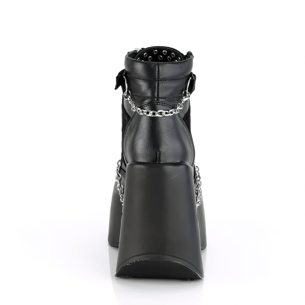 DEMONIA Star Cutout Platform Boots with Chains and O-Rings