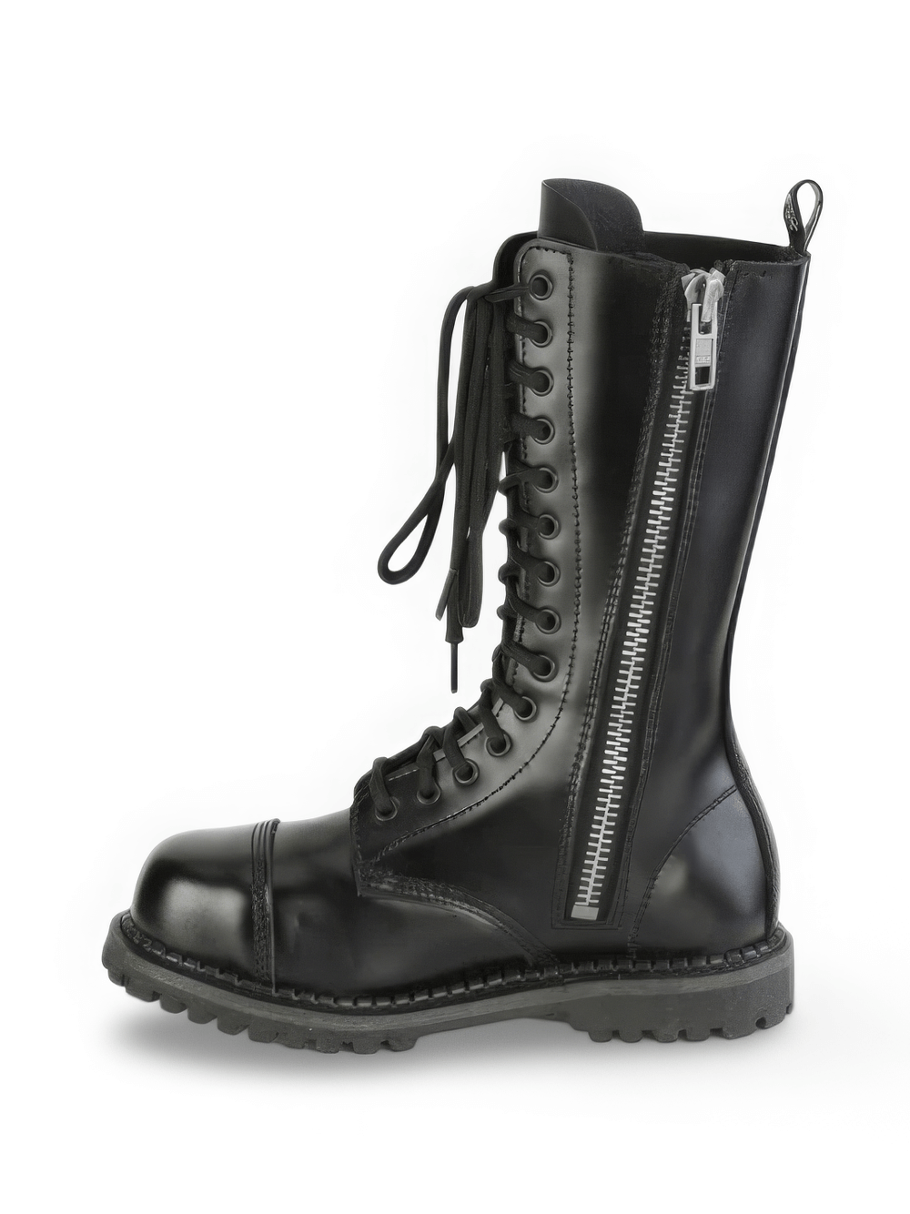 DEMONIA Steel Toe Mid-Calf Lace-Up Massive Boots