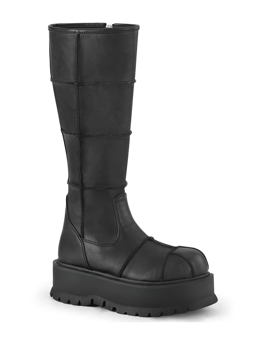 DEMONIA Women's Black Knee High Platform Boots