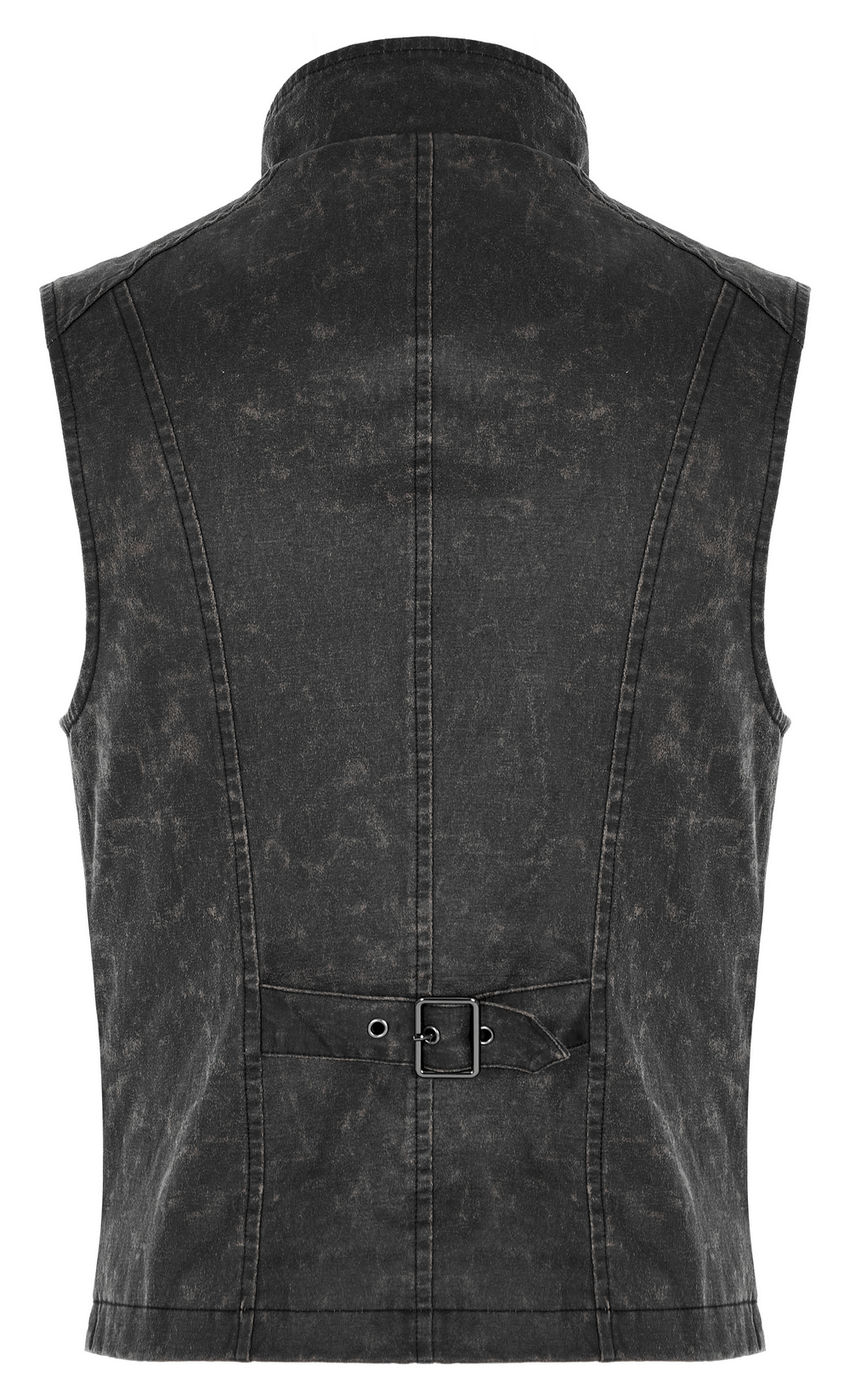 Distressed Gauze-Lined Zipper Fit Men's Waistcoat - HARD'N'HEAVY