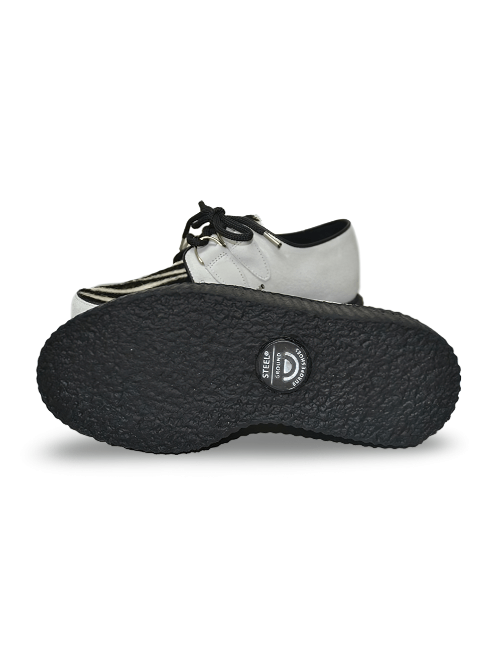 Dual-Tone Suede Creeper Shoes with Double Sole