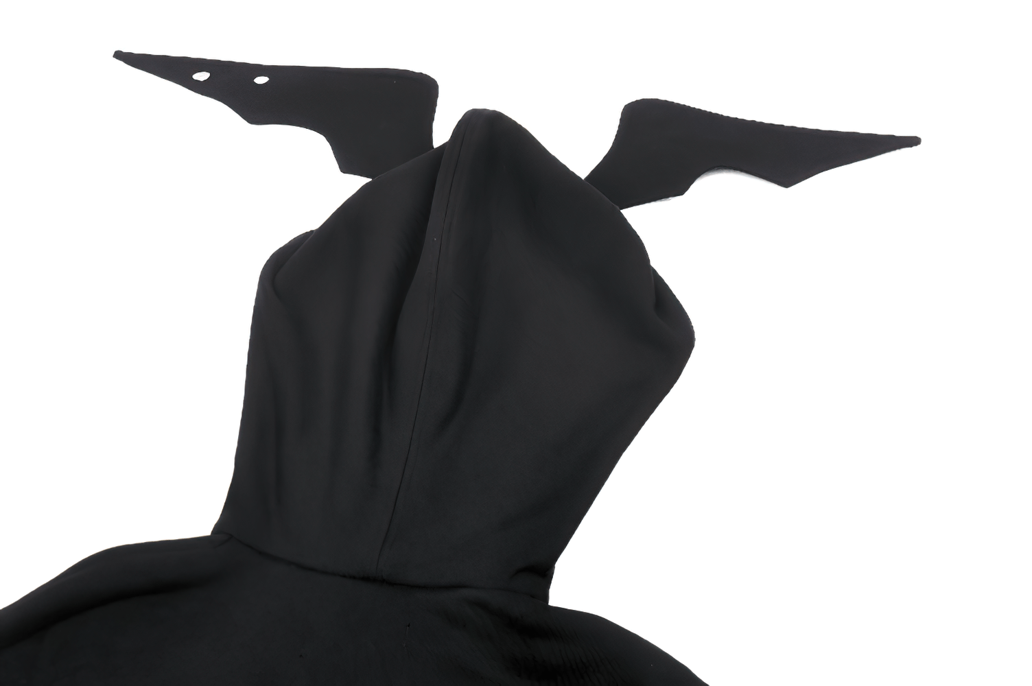 Unique batwing hoodie with pointy bat ears, perfect for adding gothic flair to your style.