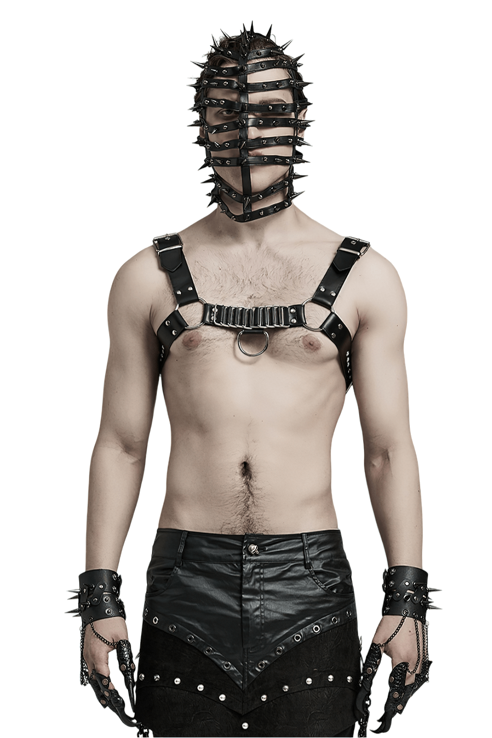 Edgy Punk Harness with Roller Loop And Adjustable Straps