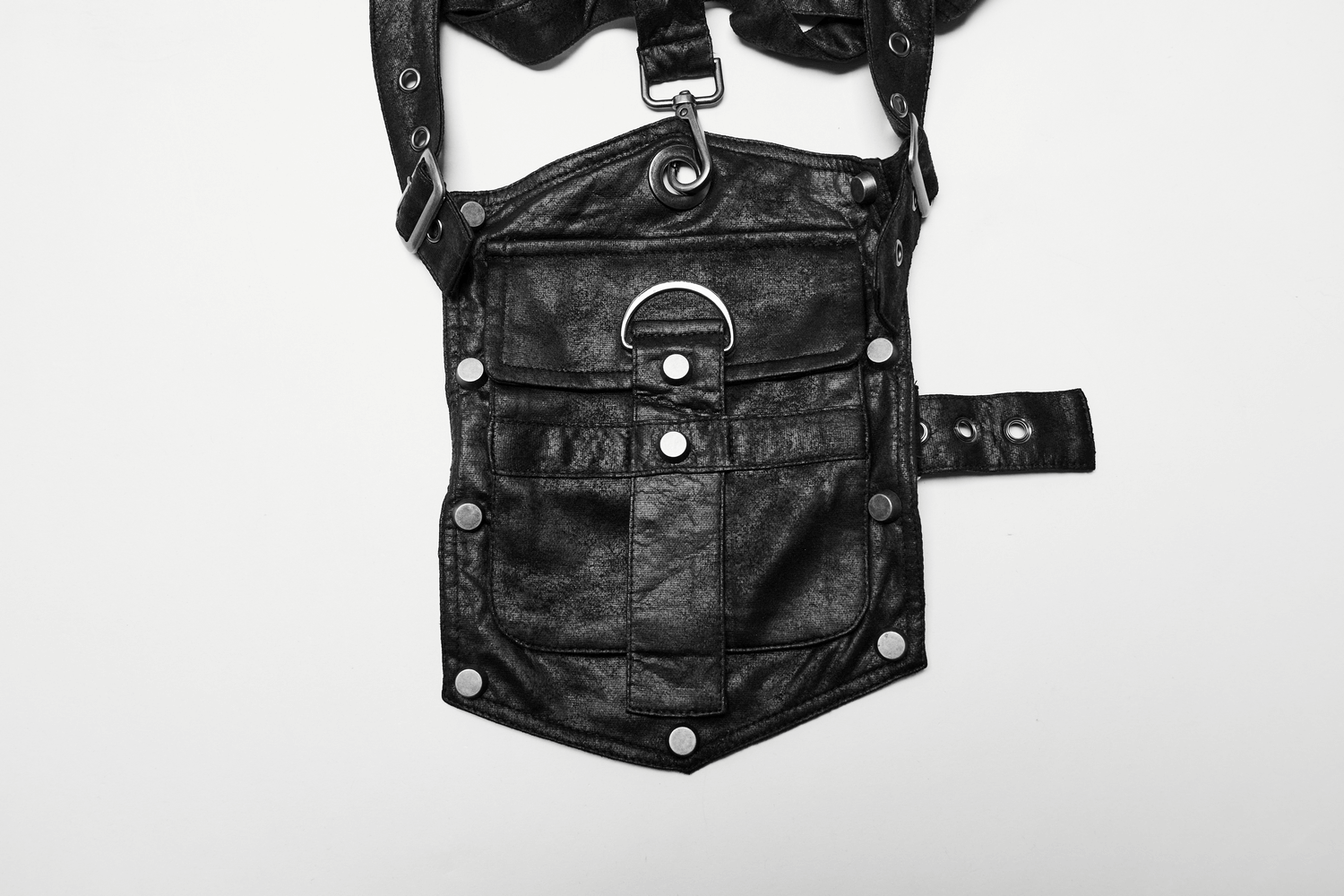 Edgy Shoulder Armor with Adjustable Buckles and Straps