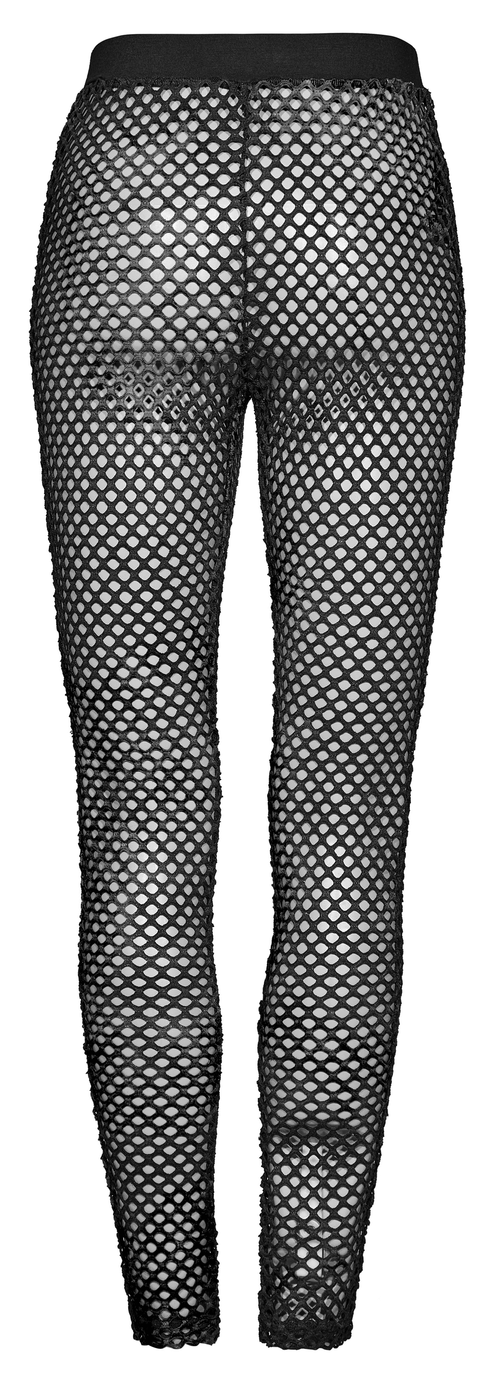 Elastic Punk Black Fishnet Leggings for Women