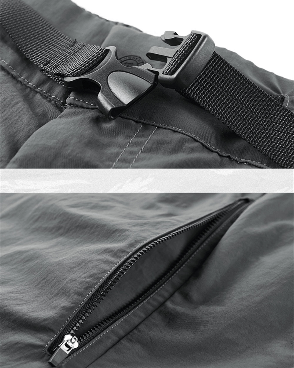 Elastic Waist Tactical Shorts With Zippered Pockets / Fashion Functional Shorts - HARD'N'HEAVY