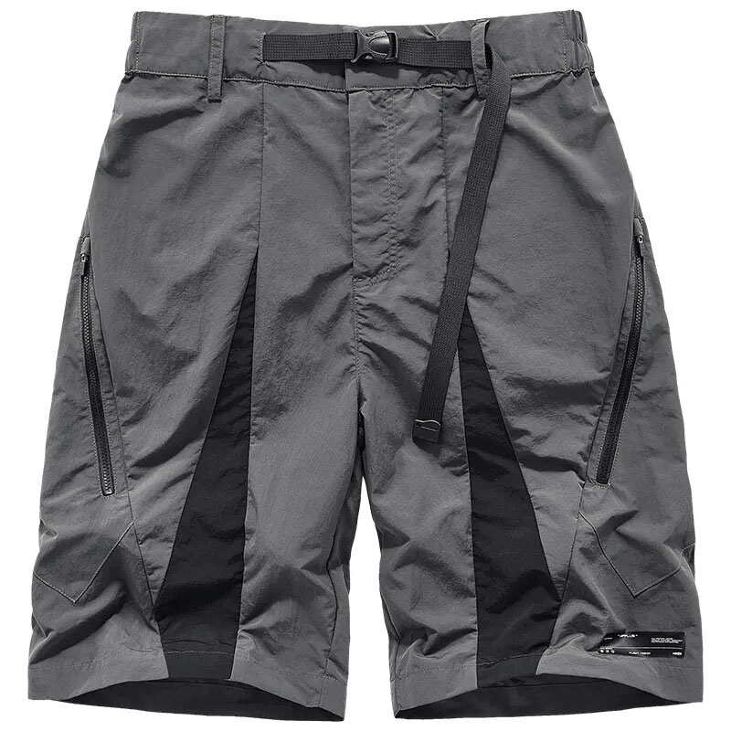Elastic Waist Tactical Shorts With Zippered Pockets / Fashion Functional Shorts - HARD'N'HEAVY