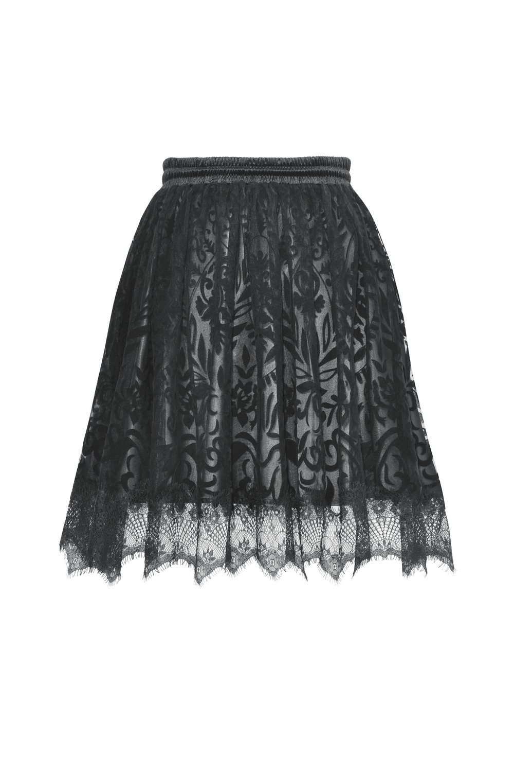 Elegant and Romantic Floral Lace Midi Skirt for Ladies