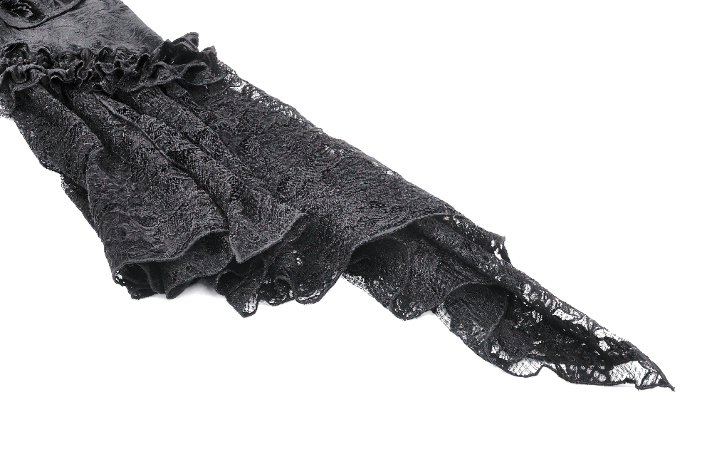 Elegant black lace flared sleeves bolero, perfect for adding sophistication to evening outfits.