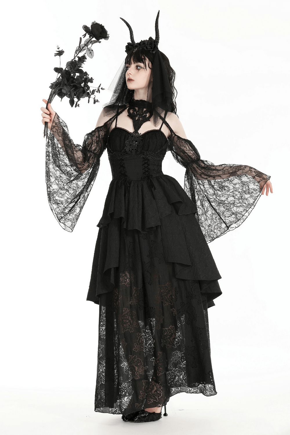 Elegant Black Lace Bolero Shrug for Evening Wear