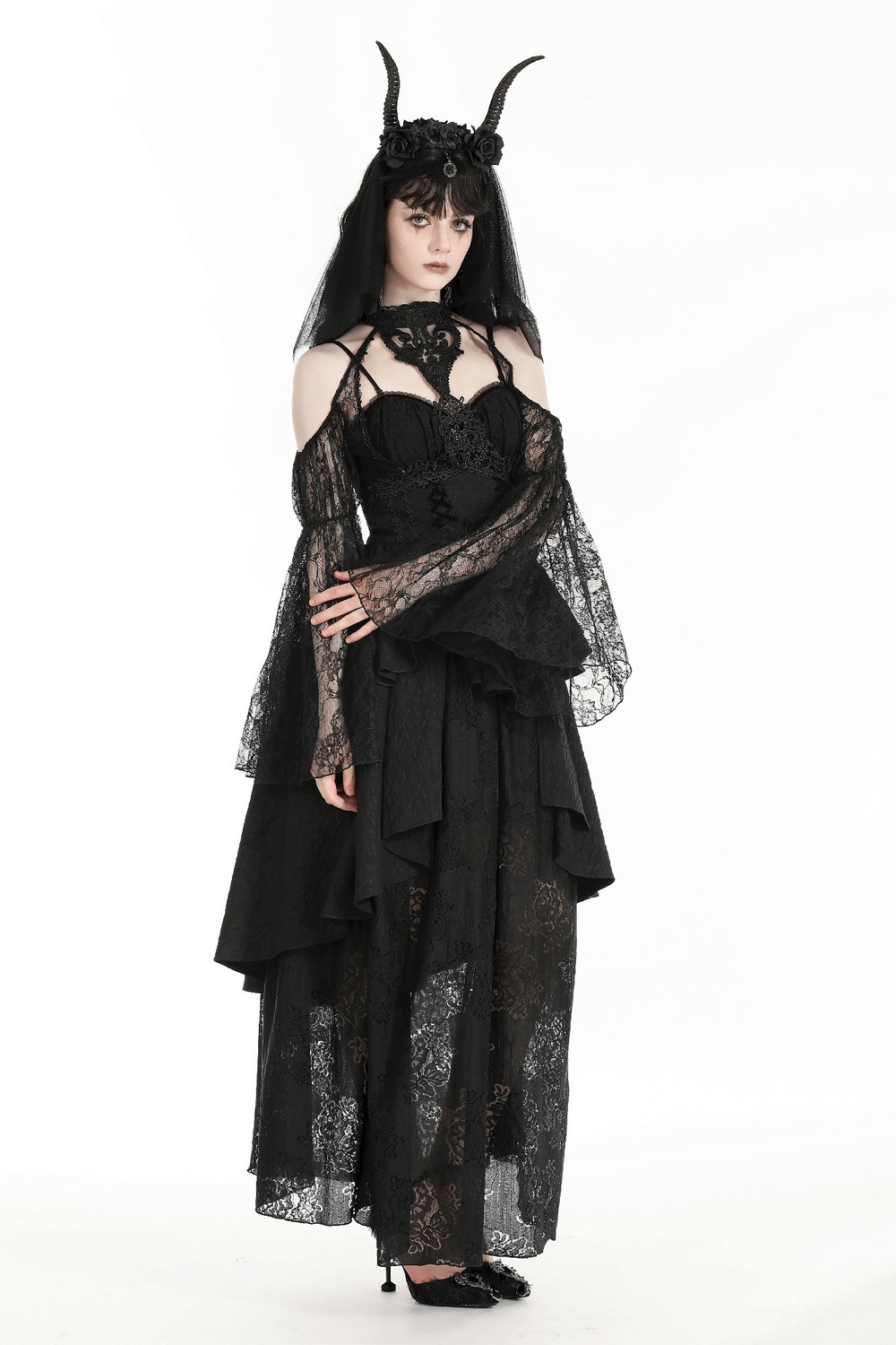 Elegant Black Lace Bolero Shrug for Evening Wear