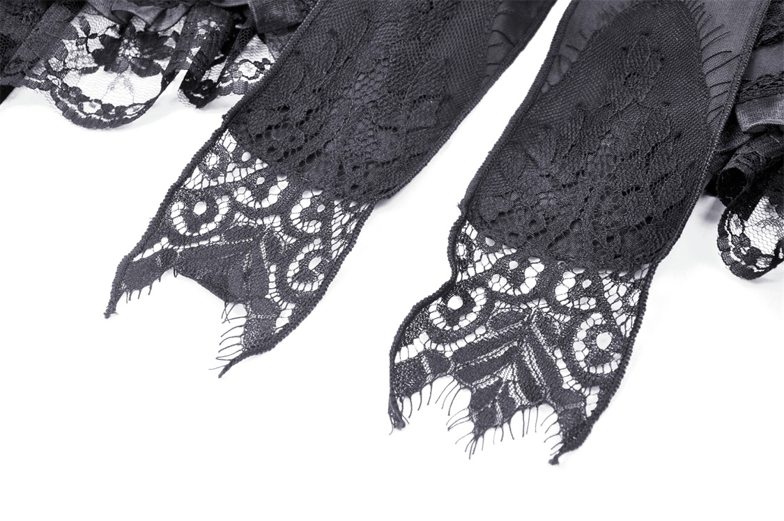 Elegant Black Lace Cape with Lace Trim for Evening Wear