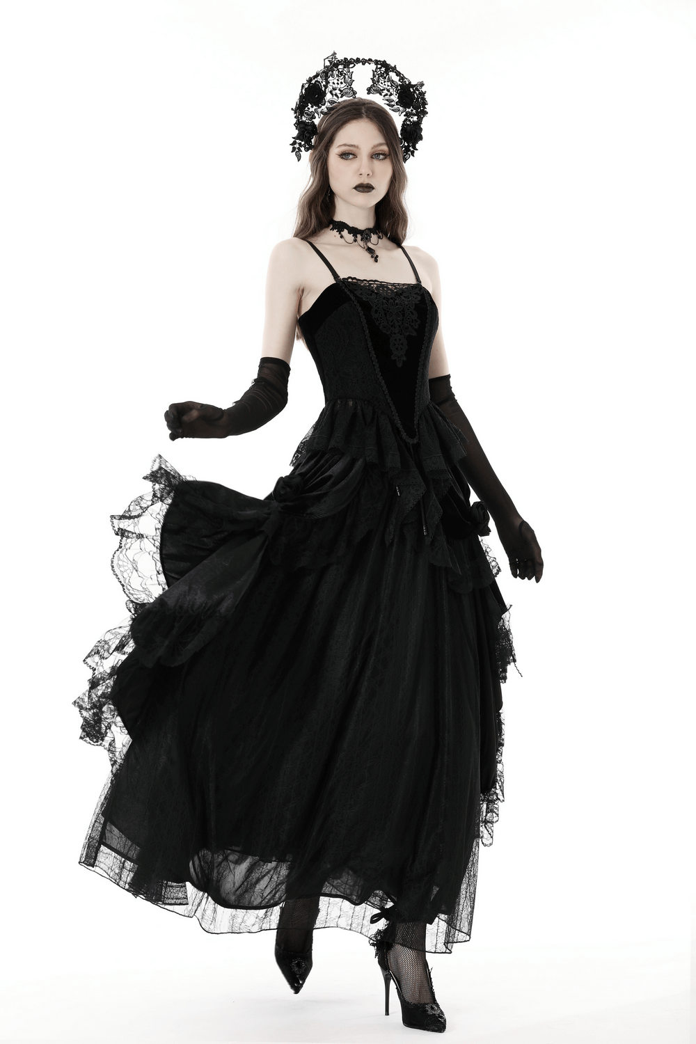Elegant Black Lace Corset Top for Evening Wear