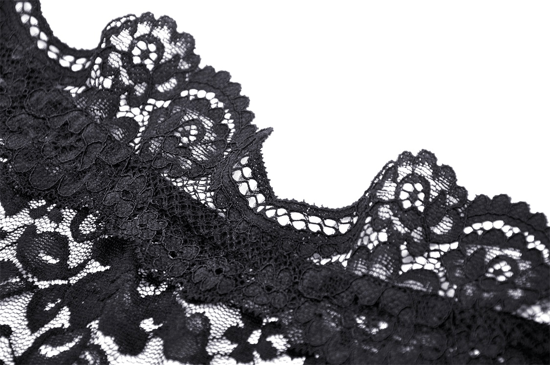 Elegant Black Lace Off-Shoulder Bell Sleeves Top