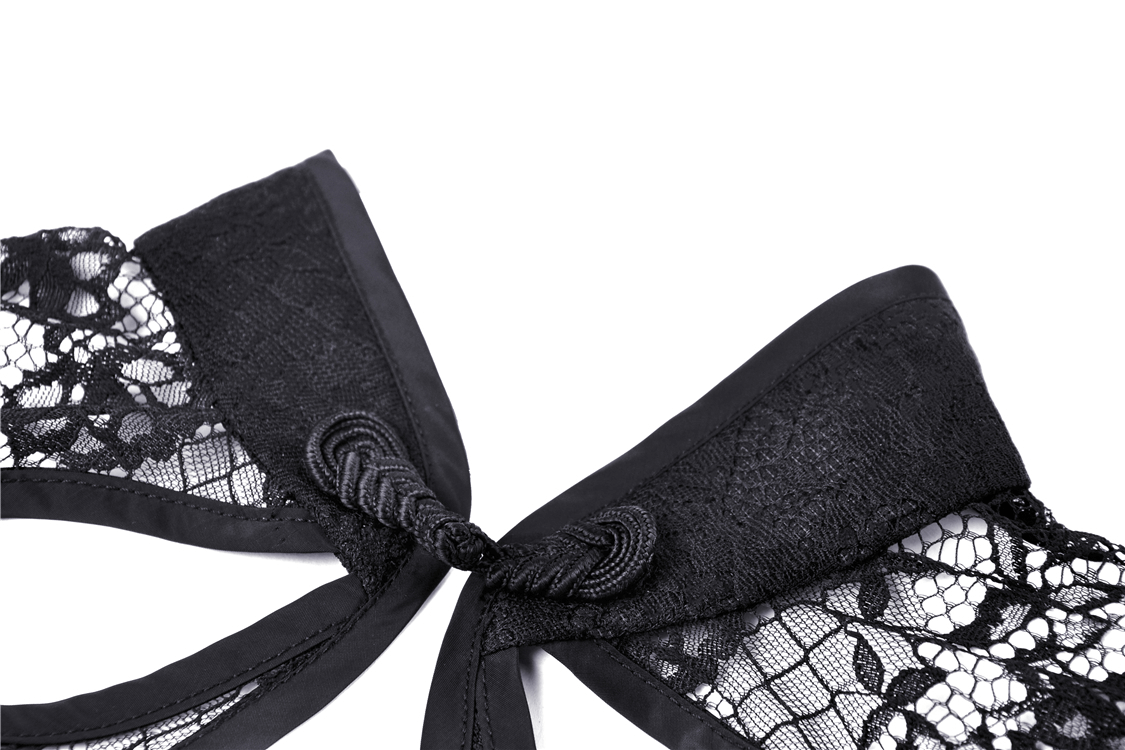 Elegant Black Lace Sheer Bolero Top With Ruffled Cuffs