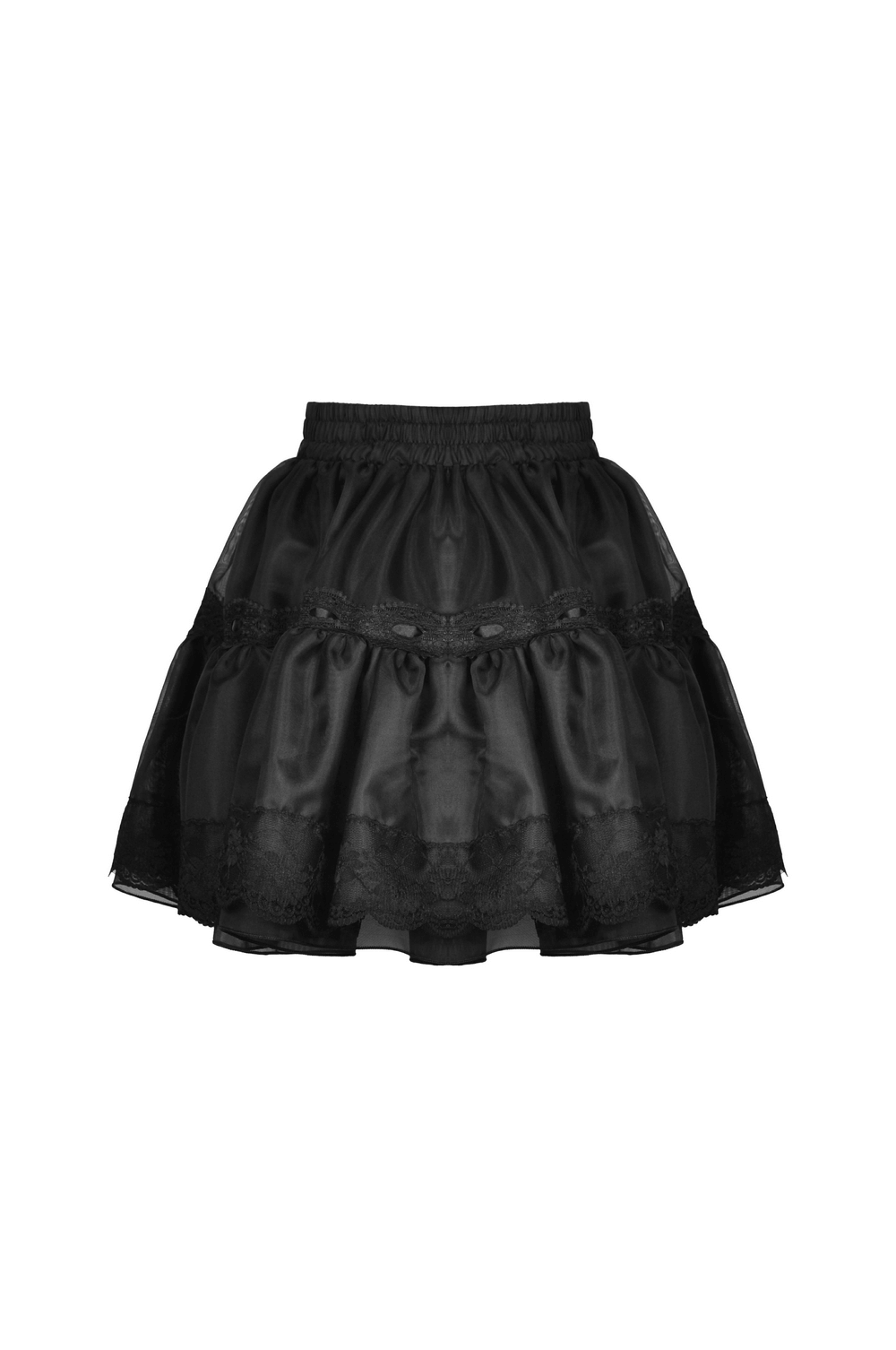 Elegant Black Lace Skirt with Bow Details for Evening Wear